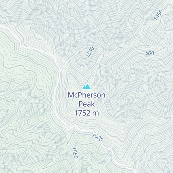 Map of McPherson Peak