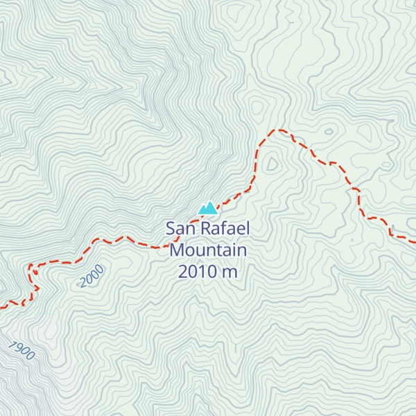 Map of San Rafael Mountain