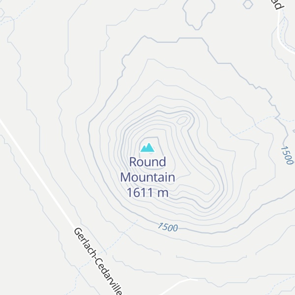 Map of Round Mountain