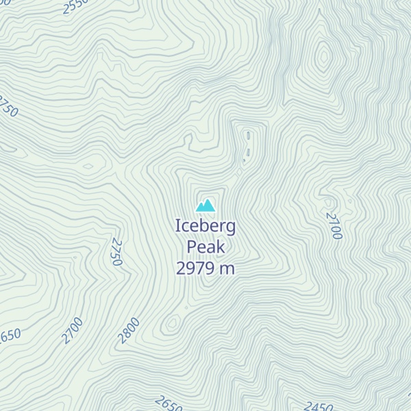 Map of Iceberg Peak