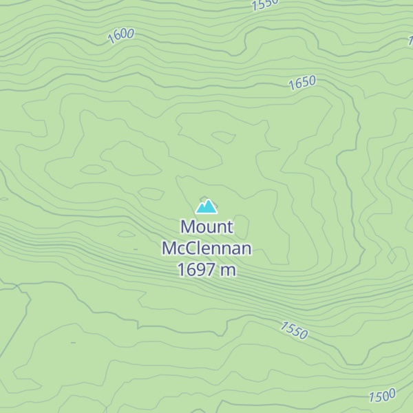 Map of Mount McClennan