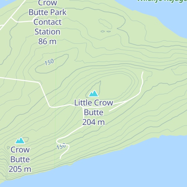 Map of Little Crow Butte