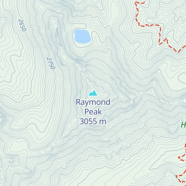 Map of Raymond Peak