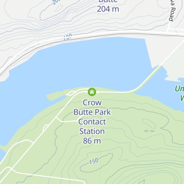 Map of Crow Butte Park Contact Station
