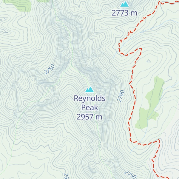 Map of Reynolds Peak