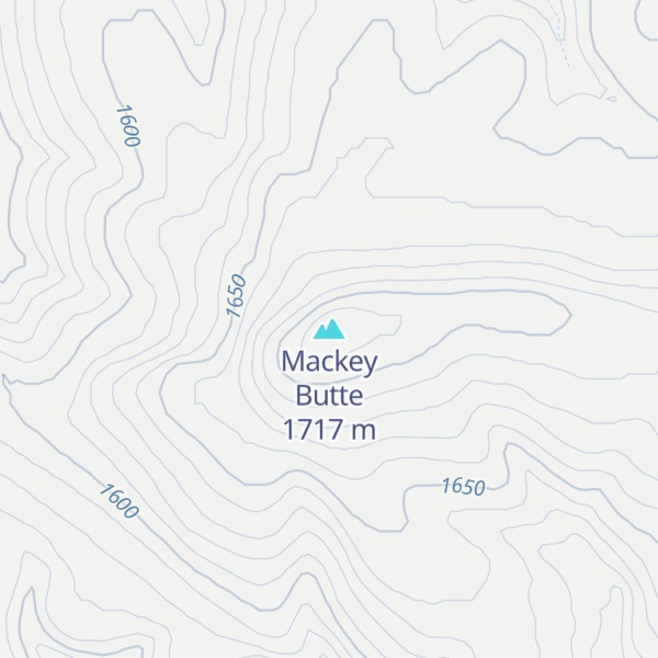 Map of Mackey Butte