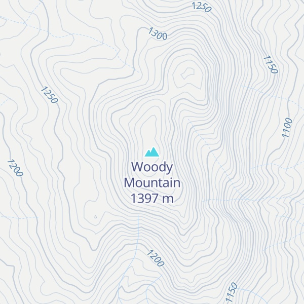 Map of Woody Mountain
