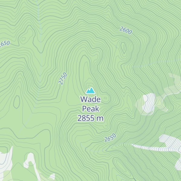 Map of Wade Peak