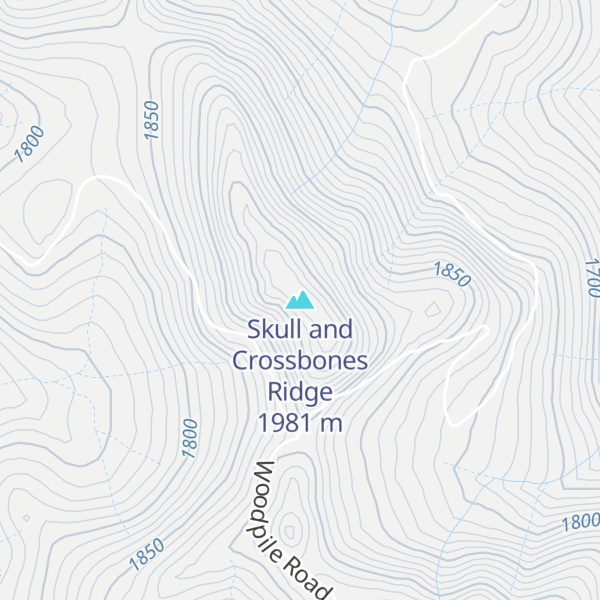 Map of Skull and Crossbones Ridge