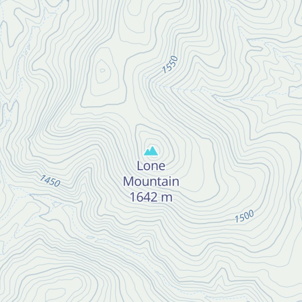 Map of Lone Mountain
