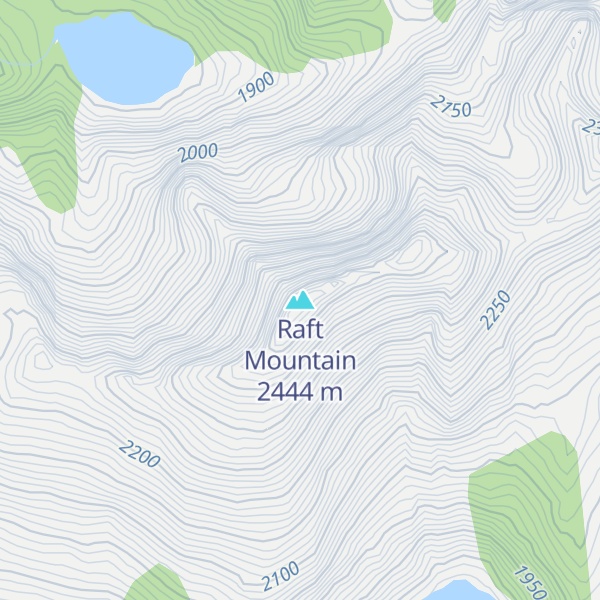 Map of Raft Mountain