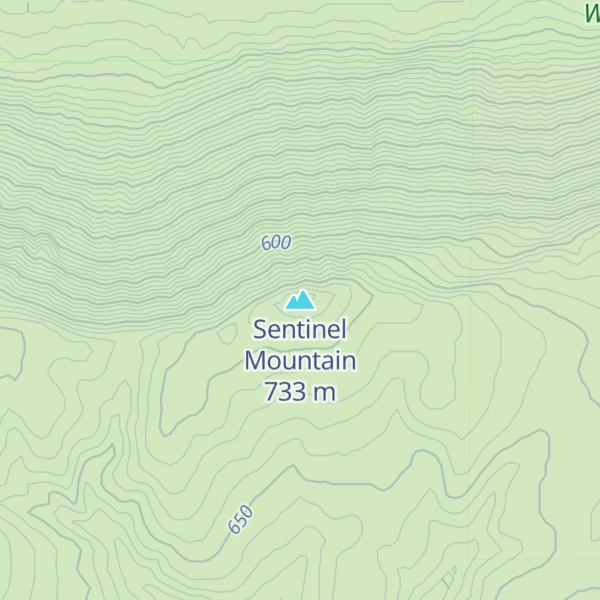 Map of Sentinel Mountain
