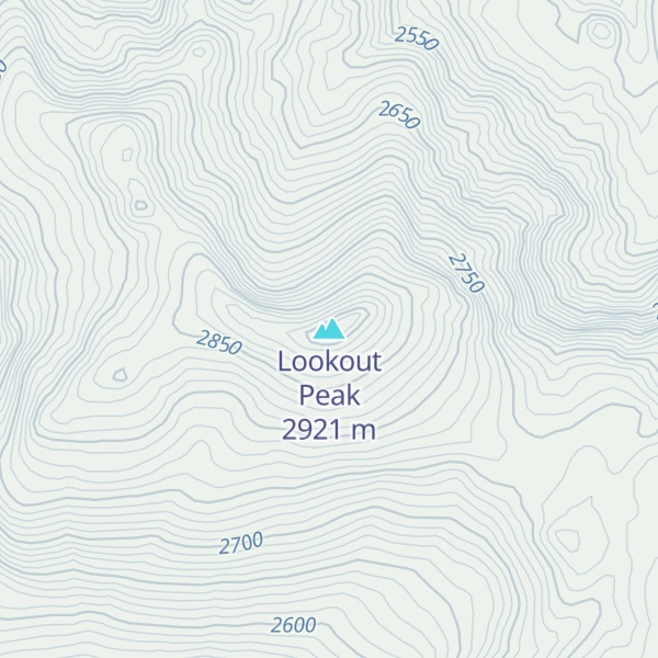 Map of Lookout Peak