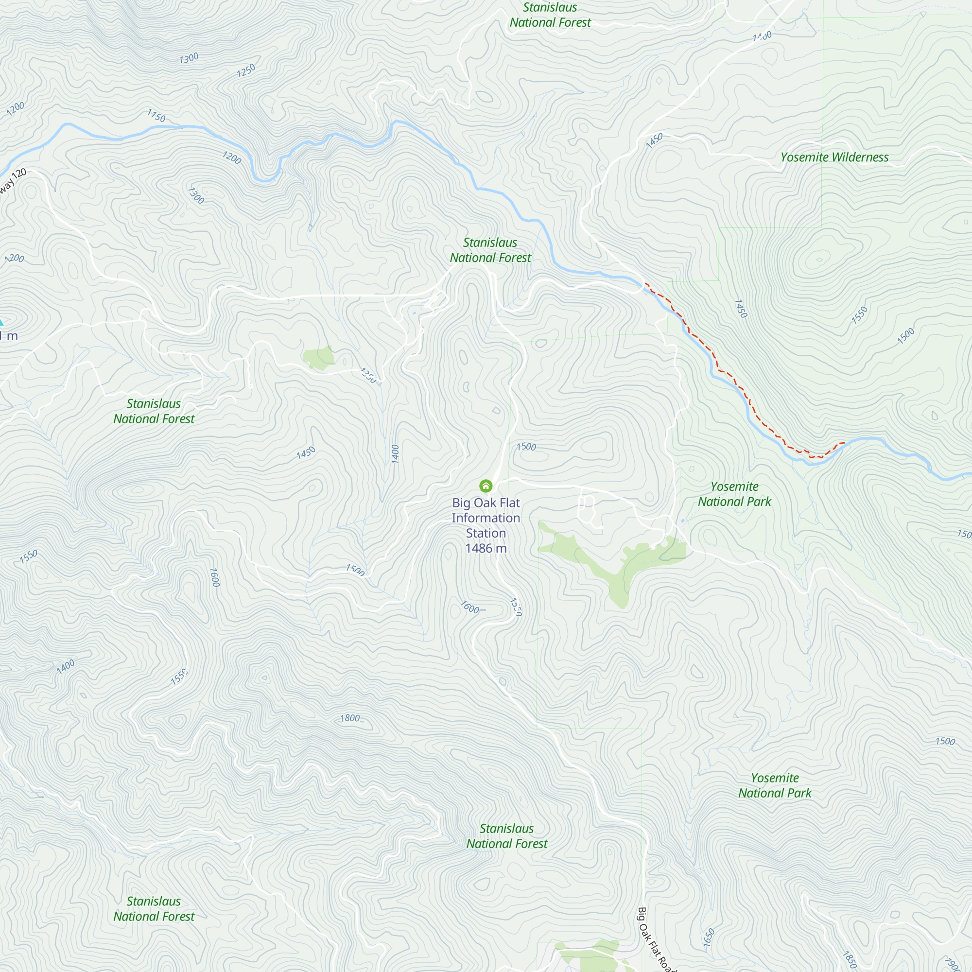 Big Oak Flat Information Station map