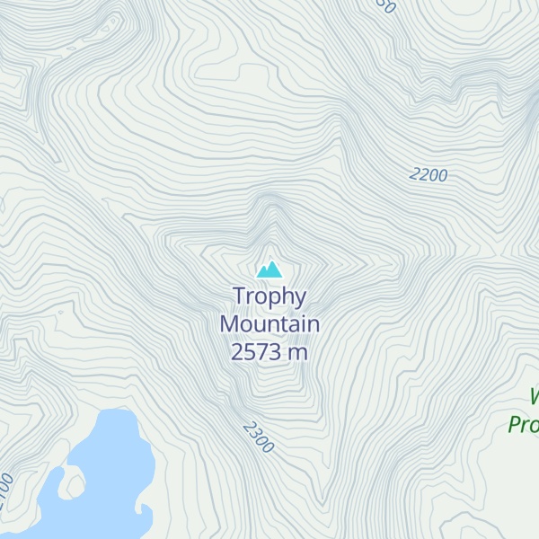 Map of Trophy Mountain