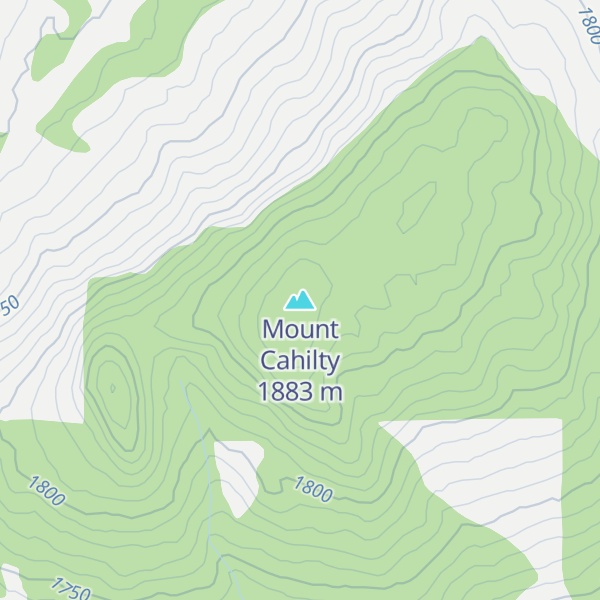 Map of Mount Cahilty