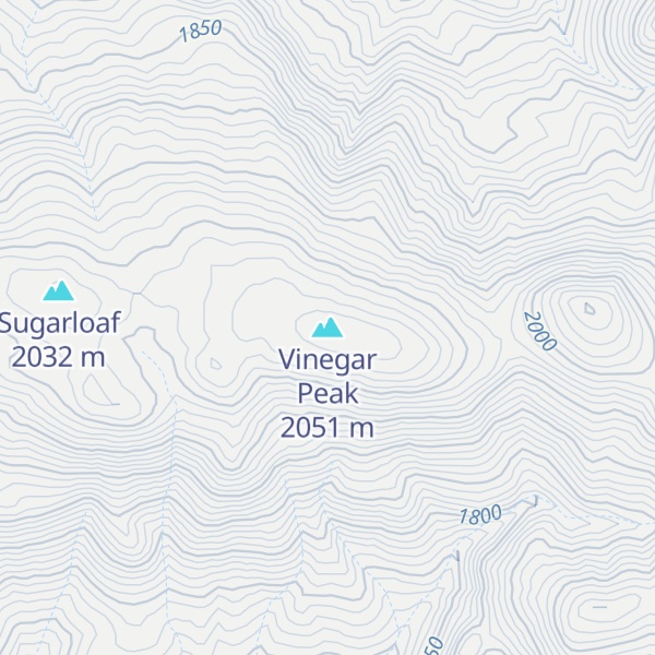 Map of Vinegar Peak