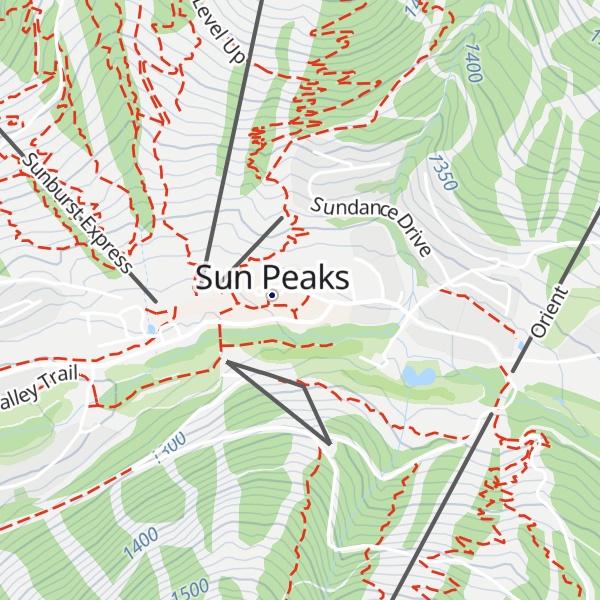 Map of Tourism Sun Peaks