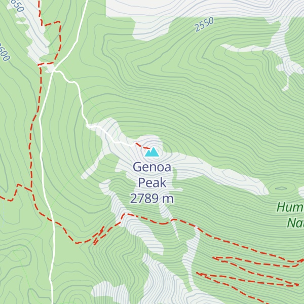 Map of Genoa Peak