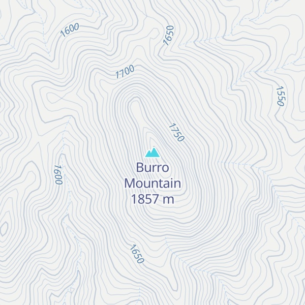 Map of Burro Mountain