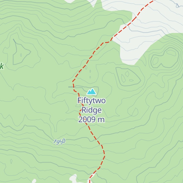 Map of Fiftytwo Ridge