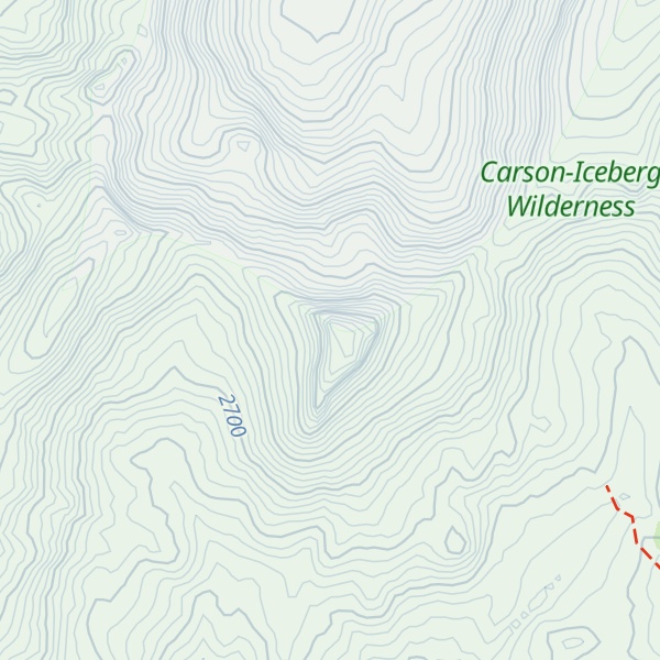 Map of Bull Run Peak