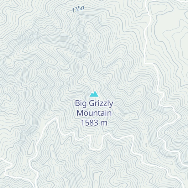 Map of Big Grizzly Mountain