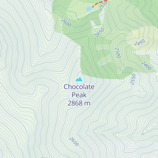 Map of Chocolate Peak