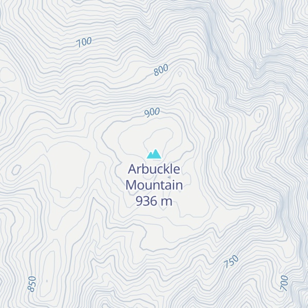 Map of Arbuckle Mountain