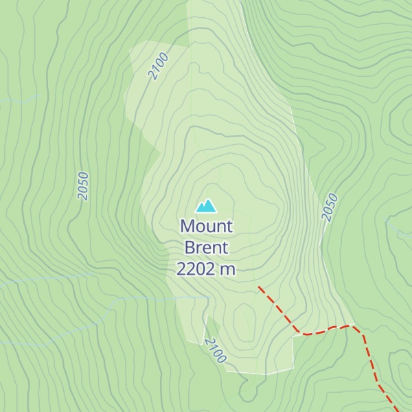 Map of Mount Brent