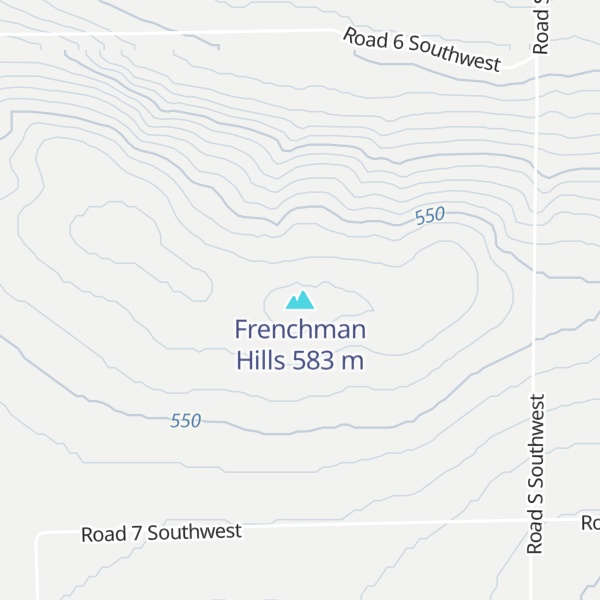 Map of Frenchman Hills