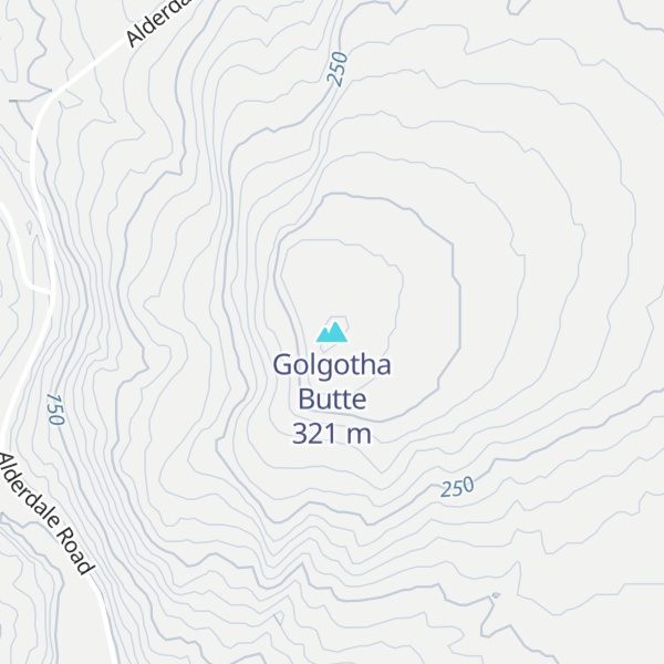Map of Golgotha Butte