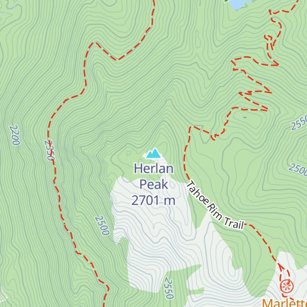 Map of Herlan Peak
