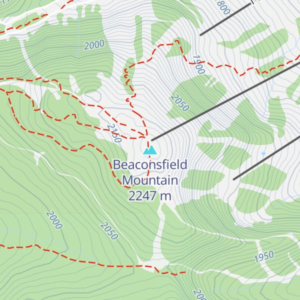 Map of Beaconsfield Mountain