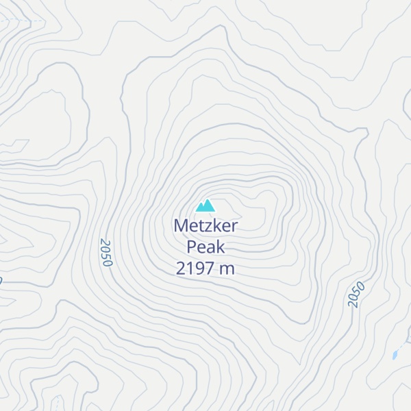 Map of Metzker Peak