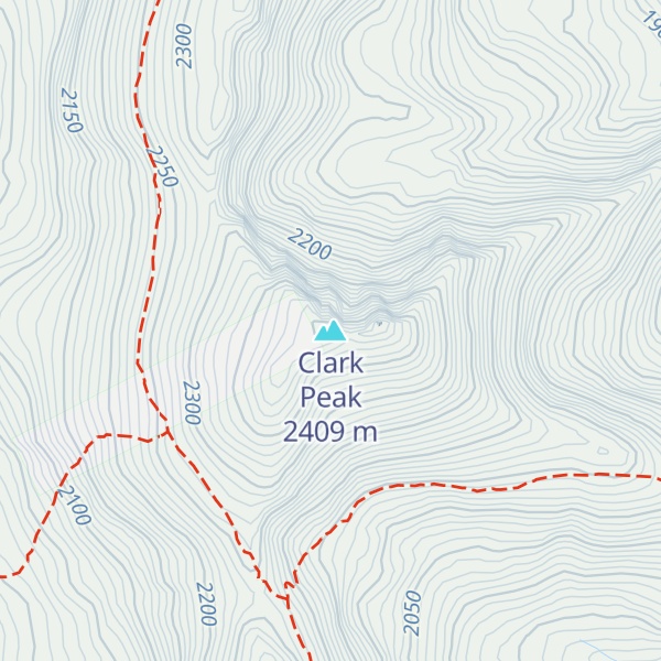 Map of Clark Peak