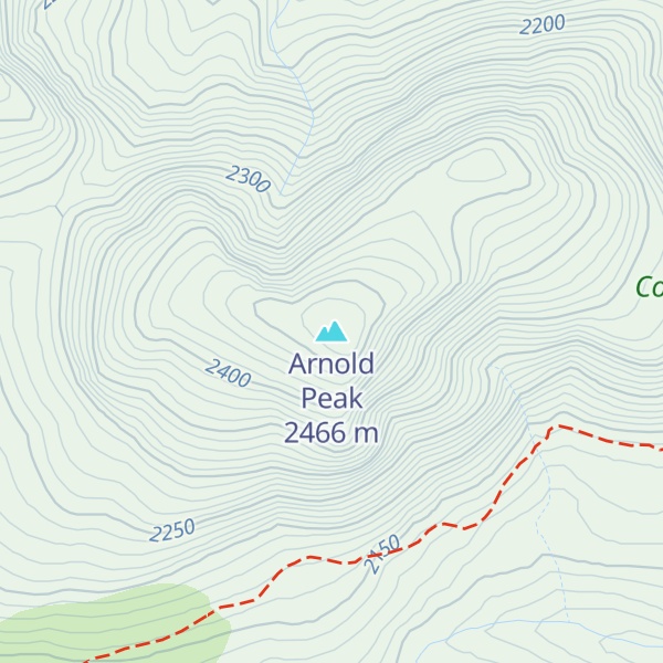 Map of Arnold Peak