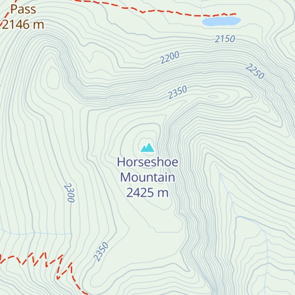 Map of Horseshoe Mountain