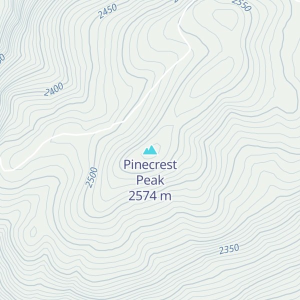 Map of Pinecrest Peak
