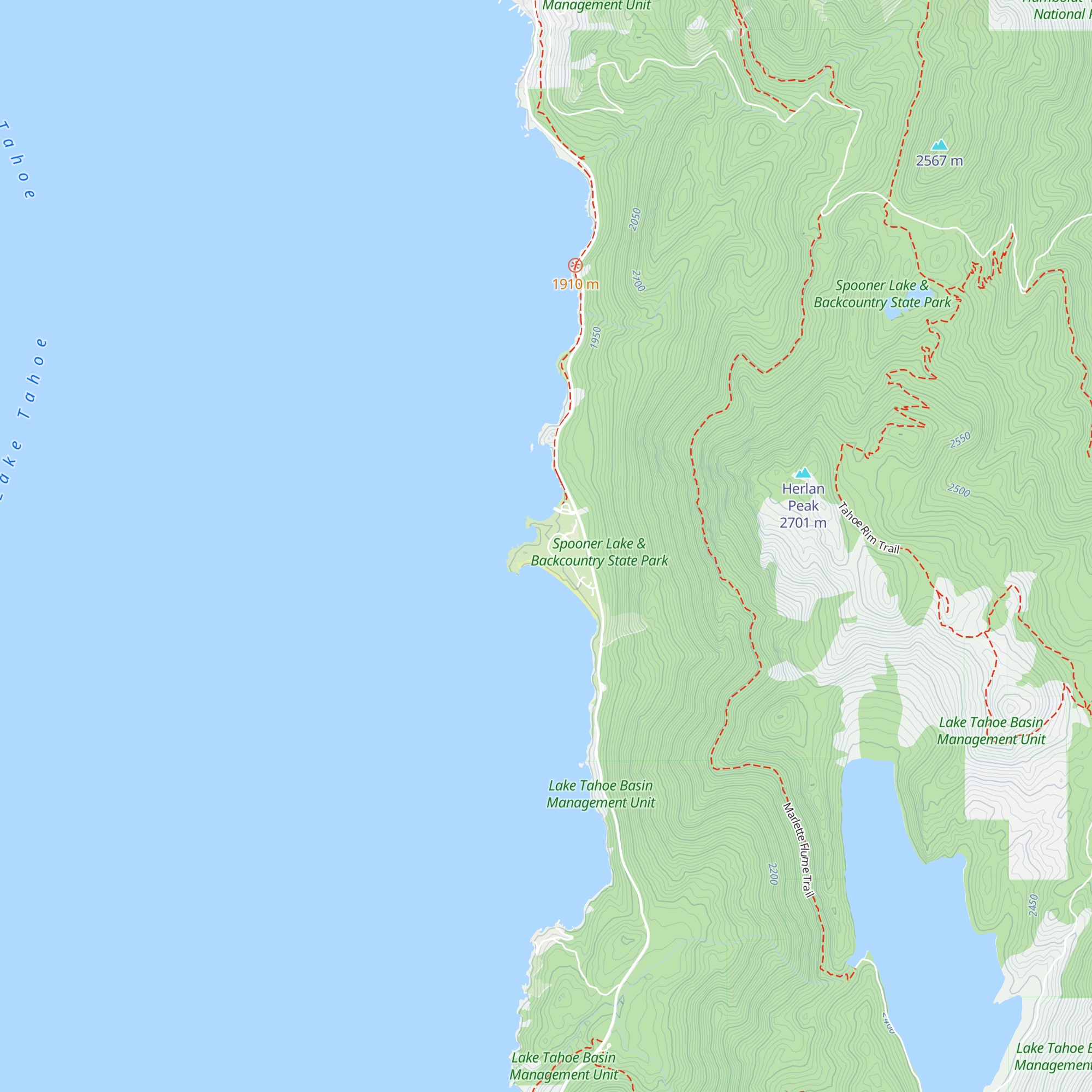 Sand Harbor Visitor Center map