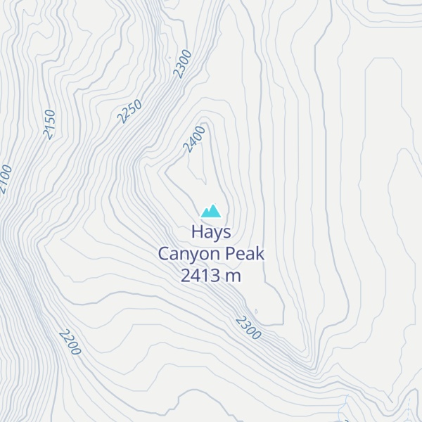 Map of Hays Canyon Peak