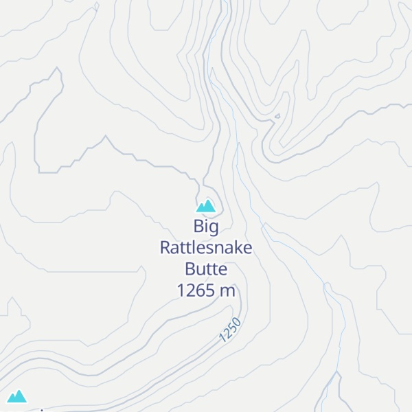 Map of Big Rattlesnake Butte