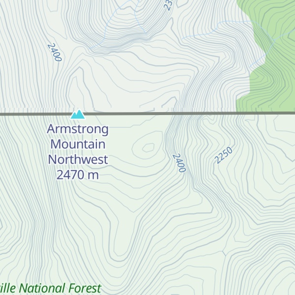 Map of Armstrong Mountain