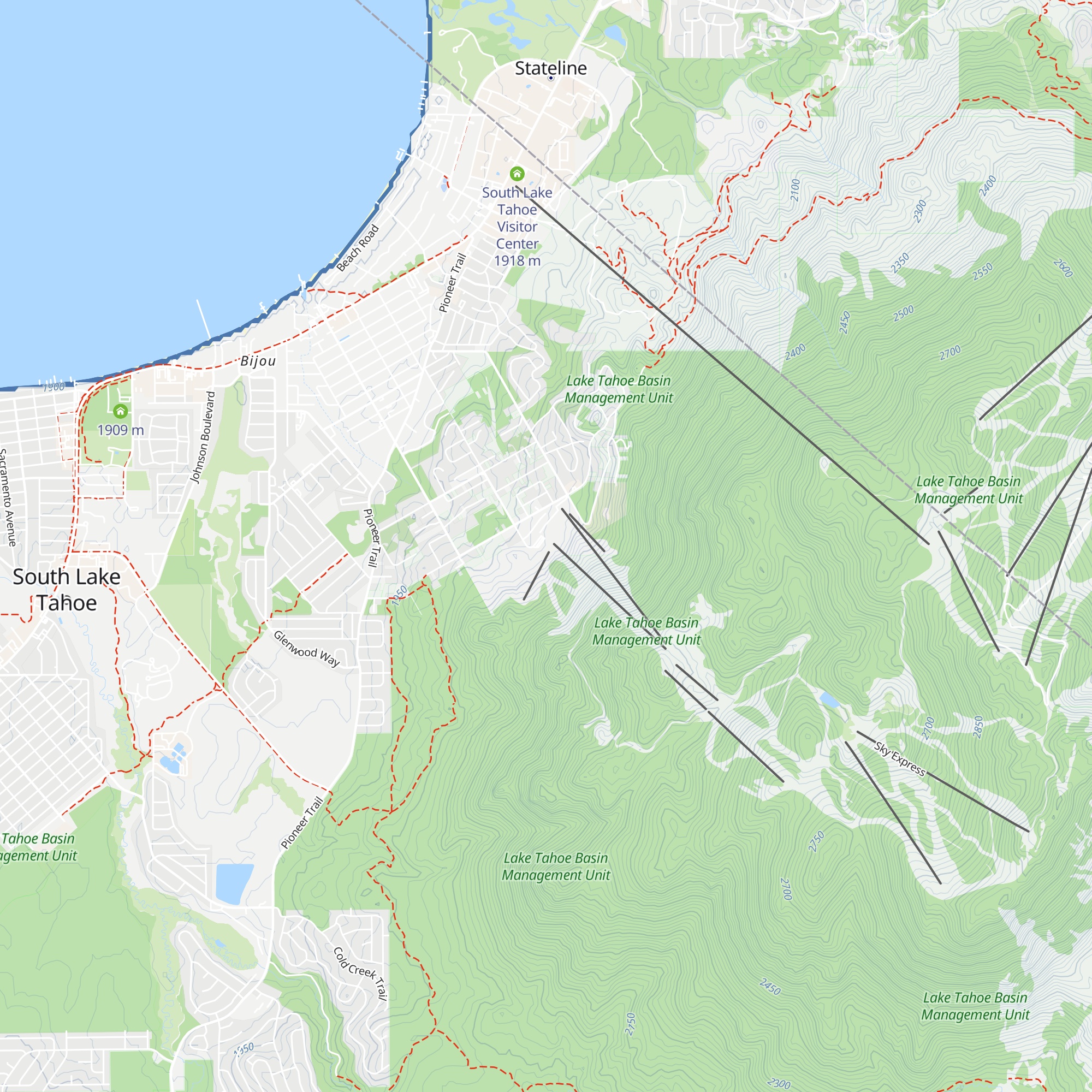 Heavenly California Lodge map