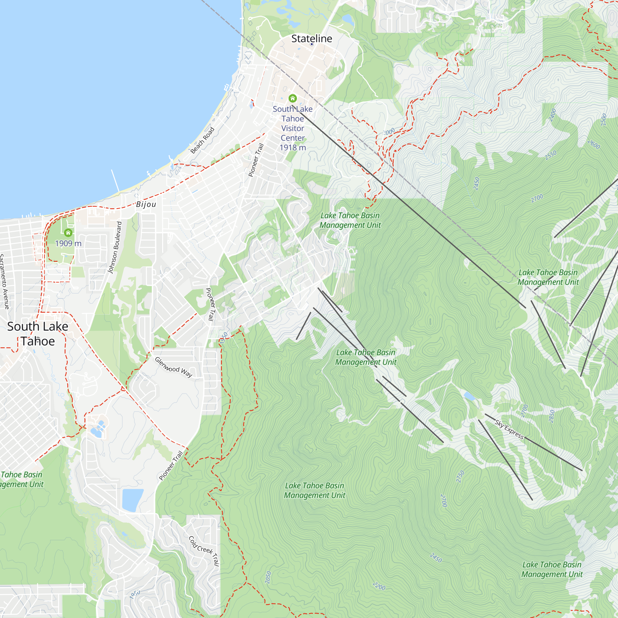 Heavenly California Lodge map