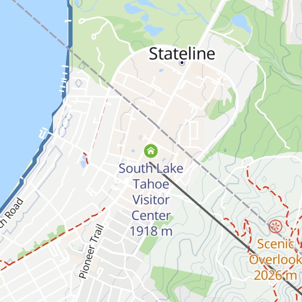 Map of South Lake Tahoe Visitor Center