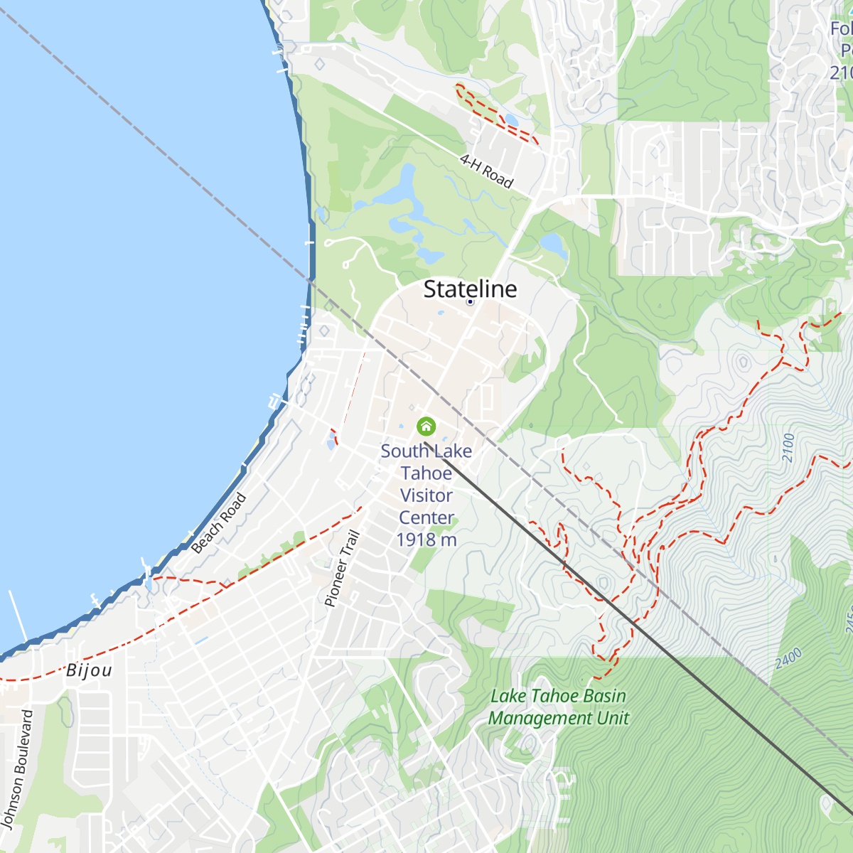 South Lake Tahoe Visitor Center map