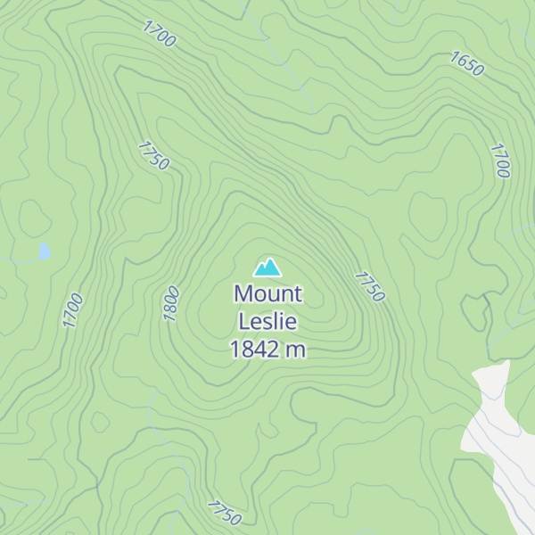 Map of Mount Leslie