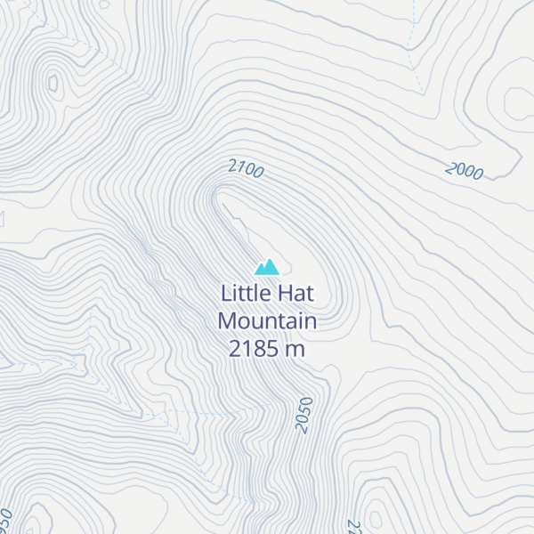 Map of Little Hat Mountain