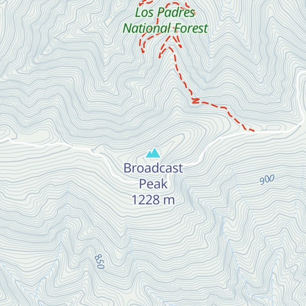 Map of Broadcast Peak